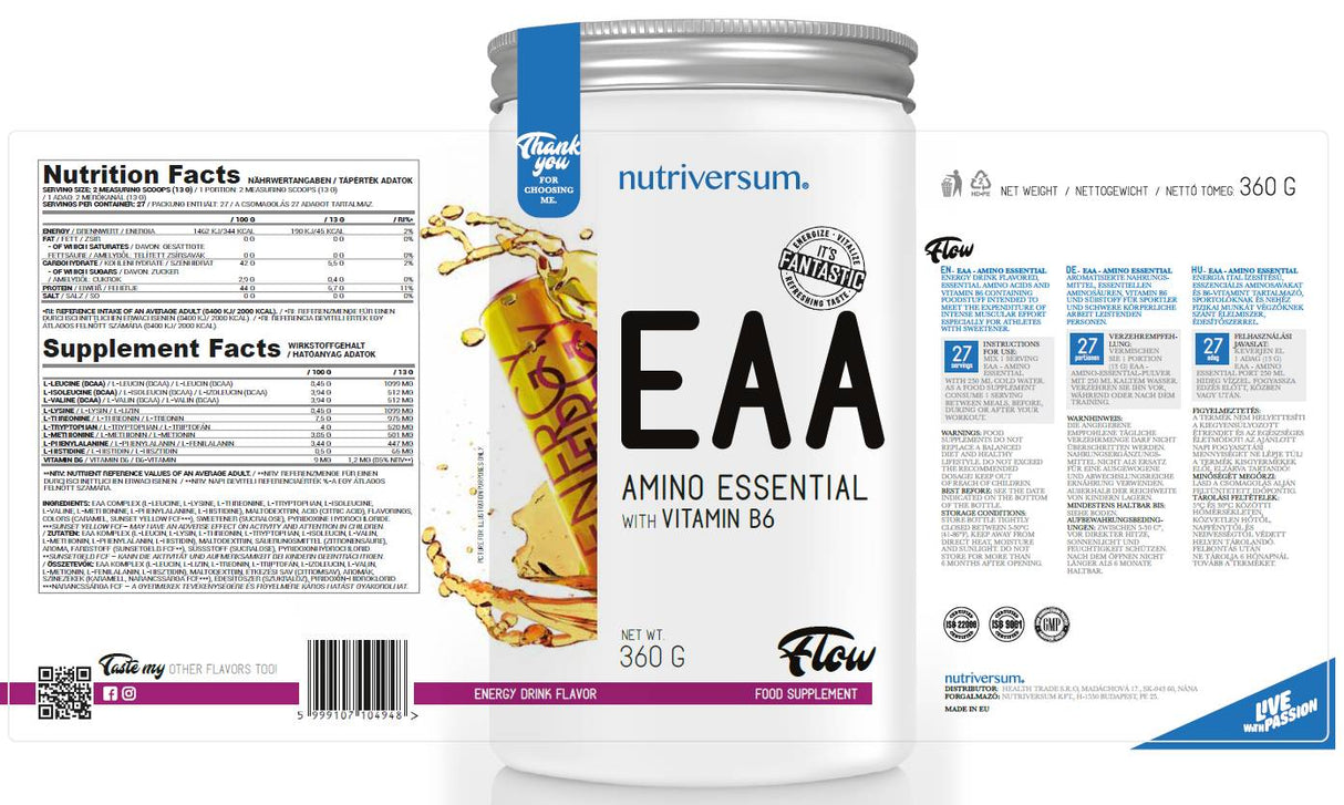 EAA tok | Esencialne aminokisline - 360 gramov