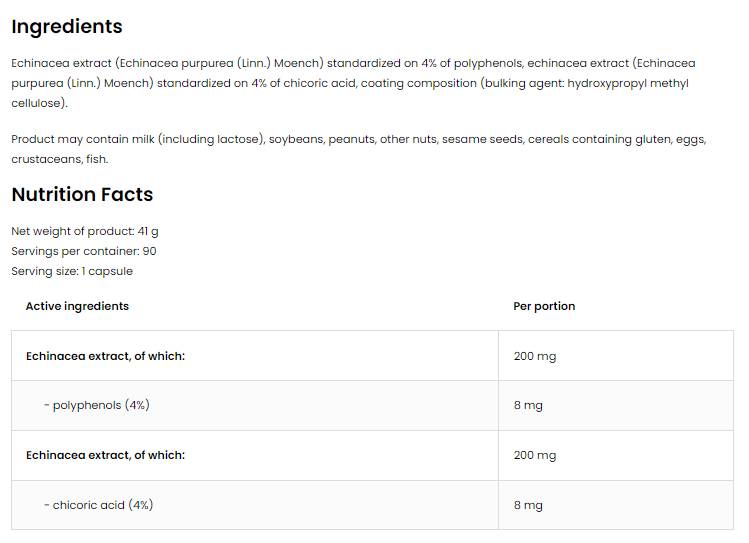 Echinacea 400 mg / vege 90 kapsul