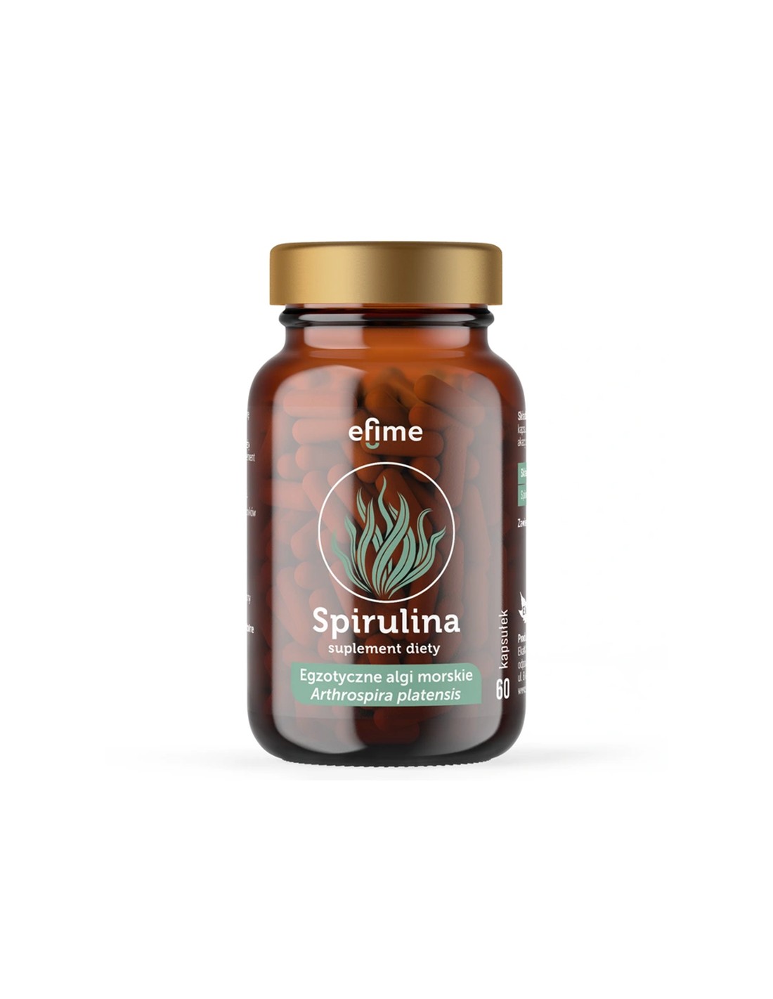 Za pomanjkljivost železa Anemija in utrujenost - Spirulina Efime, 380 mg x 60 kapsul