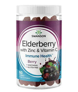 Elderberry Gumies z cinkom in vitaminom C | Jagodičje - 60 žvečilnih tablet