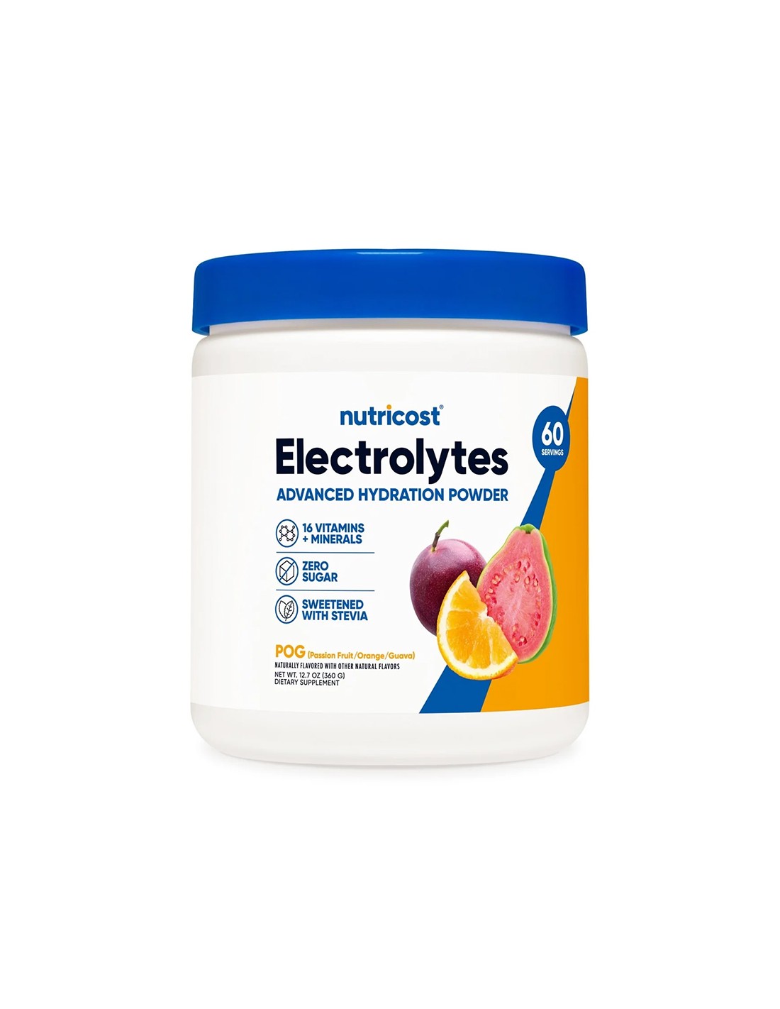 Elektrolitni ravnovesje - Elektroliti napredna hidracija, 360 g prahu, pasijonke, pomaranča in okus guave