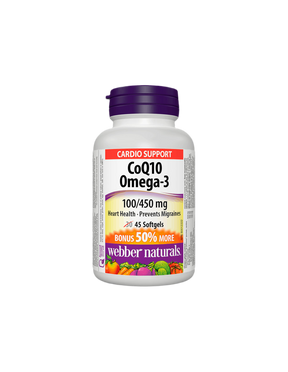 CoQ10 & Omega-3/ Coenzyme Q10 100 mg + Omega-3 450 mg x 45 softgel capsules - Nutra Best Europe