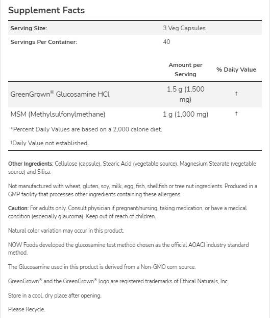 Glukozamin in MSM - 180 kapsul