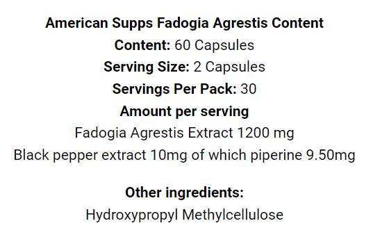Fadogia agrestis 1200 mg - 60 kapsul