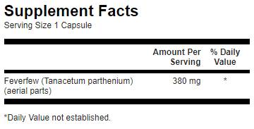 Feverfew 380 mg - 100 kapsul
