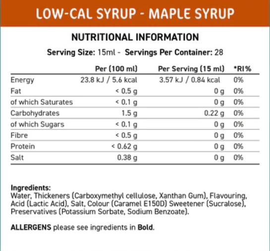 Fit Cuisine nizko-cal sirup | Javor - 425 ml