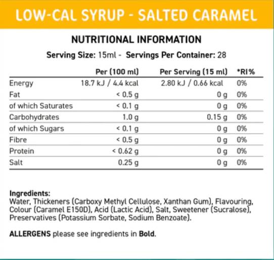 Fit Cuisine nizko-cal sirup | Slana karamela - 425 ml