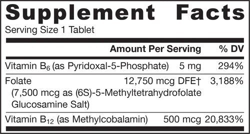 Folat Forte - metil folat + metil B12 + P -5 -P - folat 30 tablet