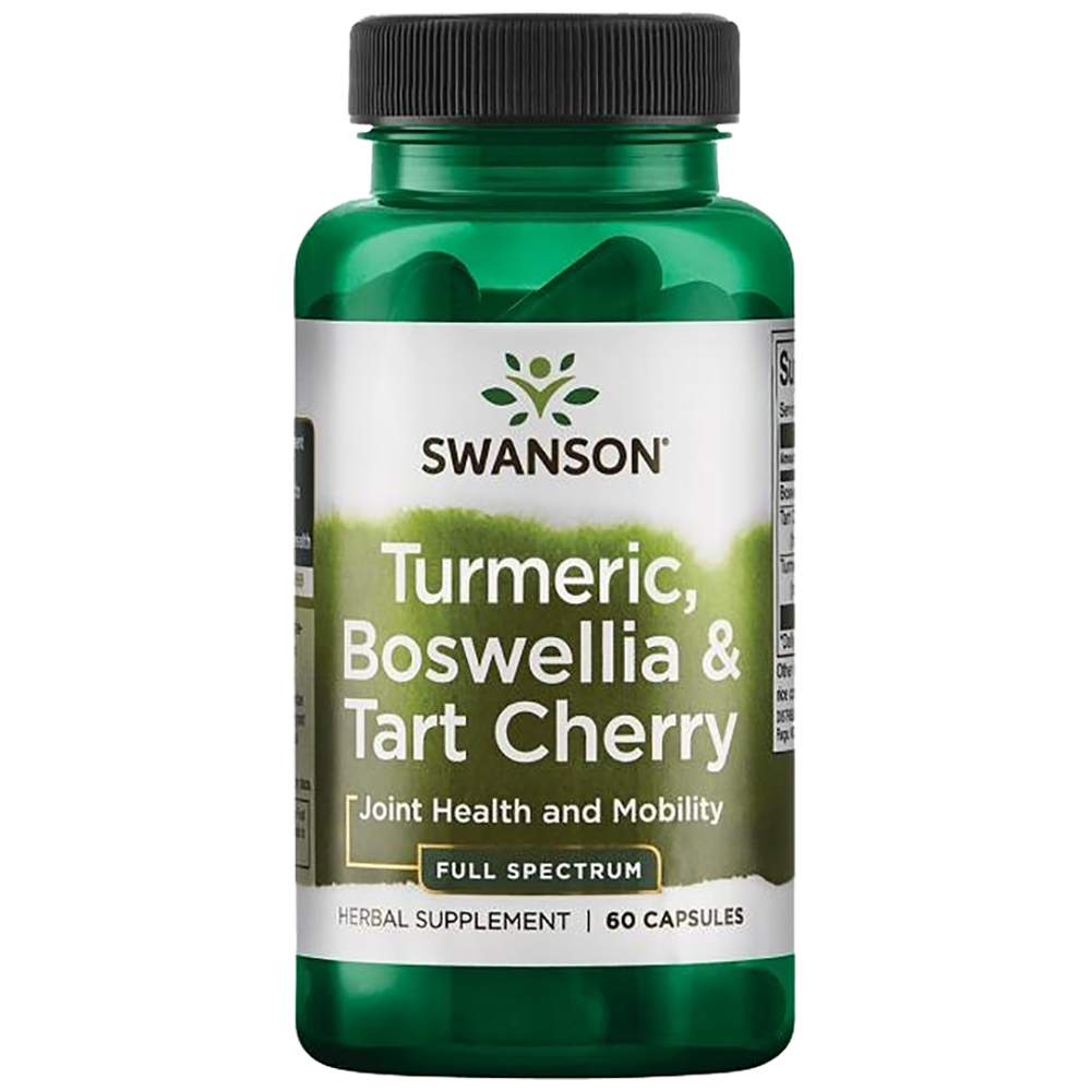 Kurkuma celotnega spektra, Boswellia & Tart Cherry - 60 kapsul