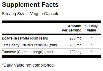 Kurkuma celotnega spektra, Boswellia & Tart Cherry - 60 kapsul