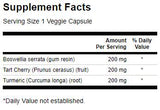 Kurkuma celotnega spektra, Boswellia & Tart Cherry - 60 kapsul