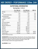 Abe Energy + Performance | Vse črno vse, kar je pripravljeno za pijačo-330 ml