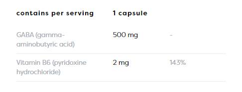 GABA 500 mg + vitamin B6 - 120 kapsul