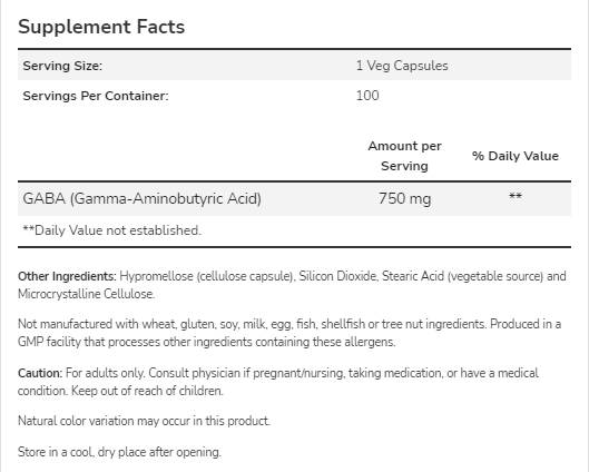 GABA 750 mg - 200 kapsul