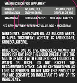Grassberg Vitamin D3 kapljice 400 iu 50 ml