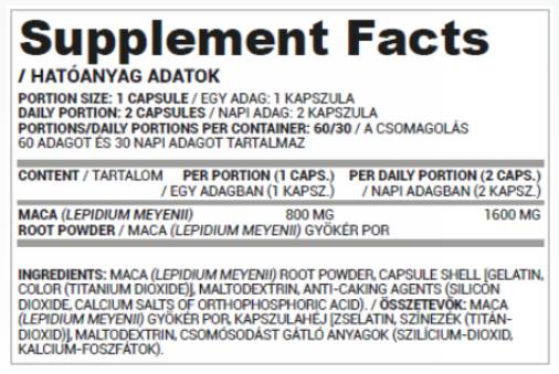 Maca Root 800 mg - 60 kapsul