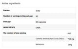 GABA 750mg | z melatoninom 1 mg - 90 kapsul
