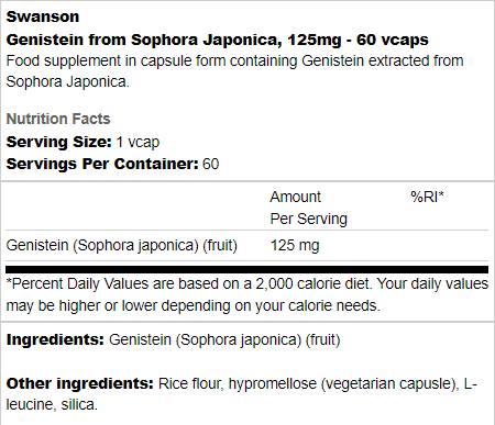 Genistein iz Sophora Japonica 125 mg 60 kapsul