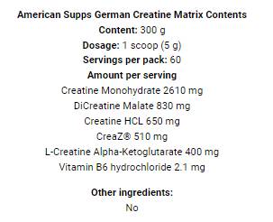 Nemška kreatinska matrica | s Creaz® - 300 gramov