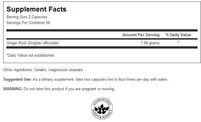Ingverjeva korenina (standardizirana) 250 mg - 120 kapsul