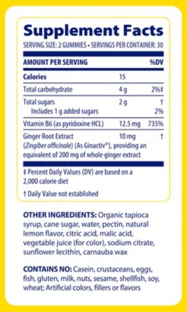 Ingver in vitamin B6 gumije - 60 gumij