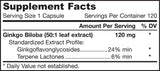 Ginkgo Biloba 120 mg 120 kapsul