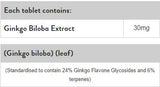 Ginko biliba 30 mg - 120 kapsul
