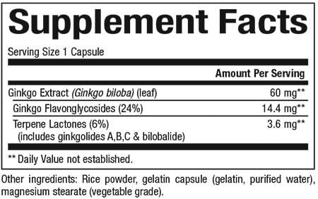 Ginkgo Biloba 60 mg - 120 kapsul