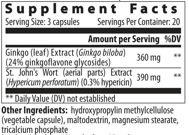 Ginkgo Hypericum - 60 kapsul