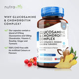 Glukozamin hondroitin /180 kapsul, 90 dni/ s kurkumo, ingverjem in vitaminom C <tc>Nutravita</tc>