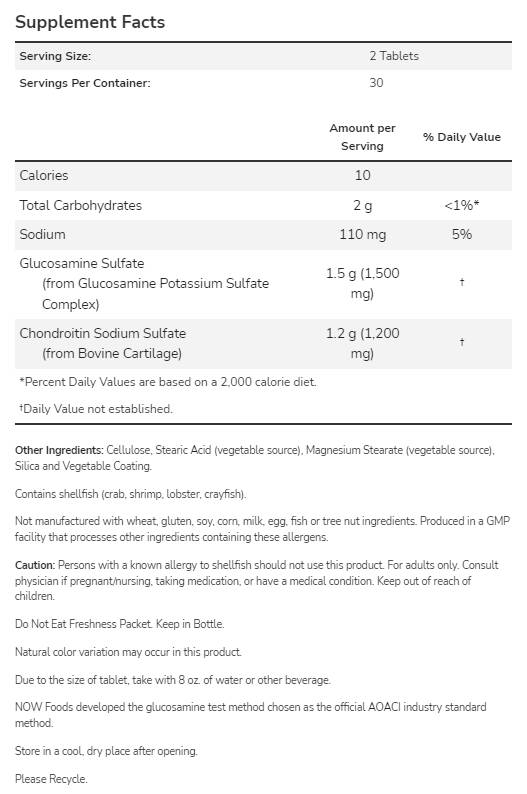 Glukozamin in hondroitin / dodatna trdnost - 240 tablet