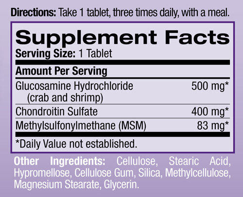 Glukozamin hondroitin MSM 90 Tabs.