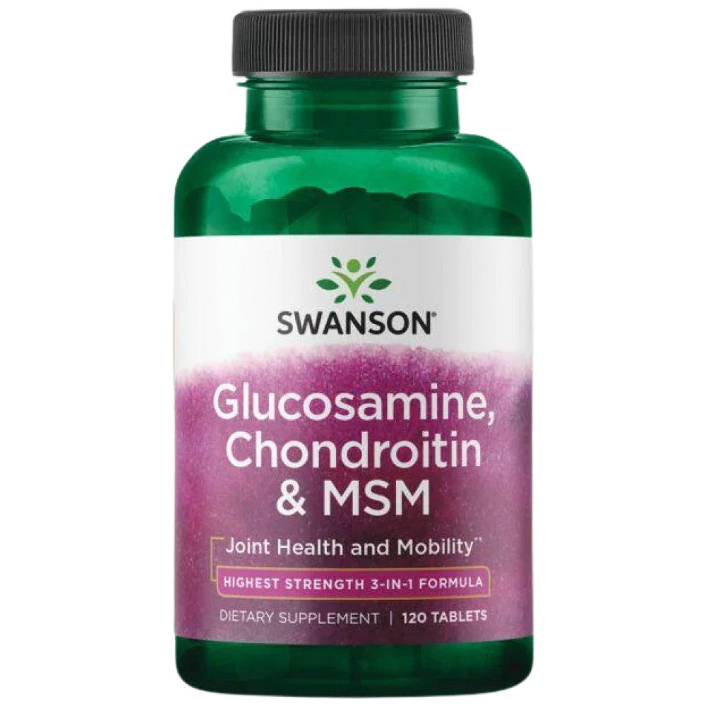 Glukozamin, hondroitin in MSM - Najvišja trdnost - 120 tablet