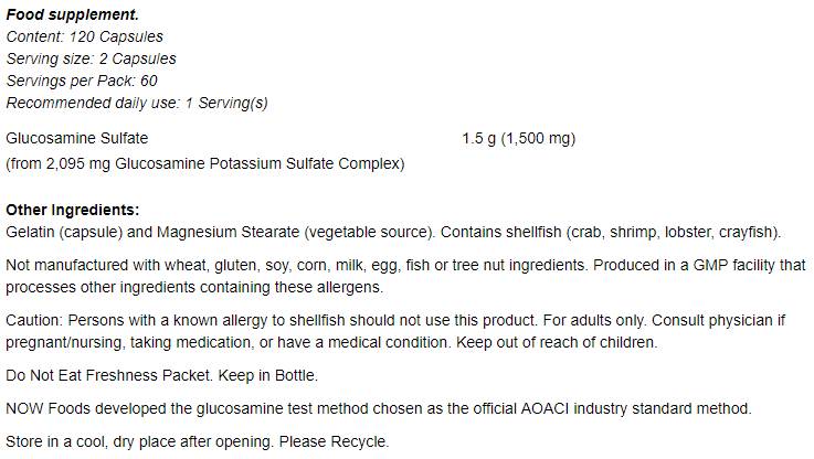 Glukozamin sulfat 750 mg - 240 kapsul