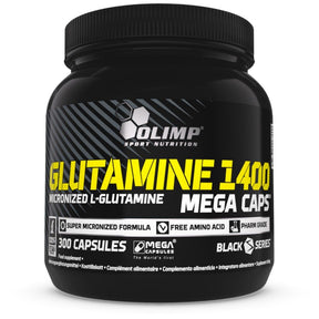 Glutamine Mega Caps 1400 - 300 capsules - Nutra Best Europe