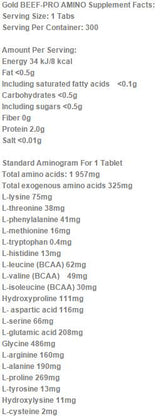 Zlato govedino -pro Amino Mega Tabs - 300 tablet