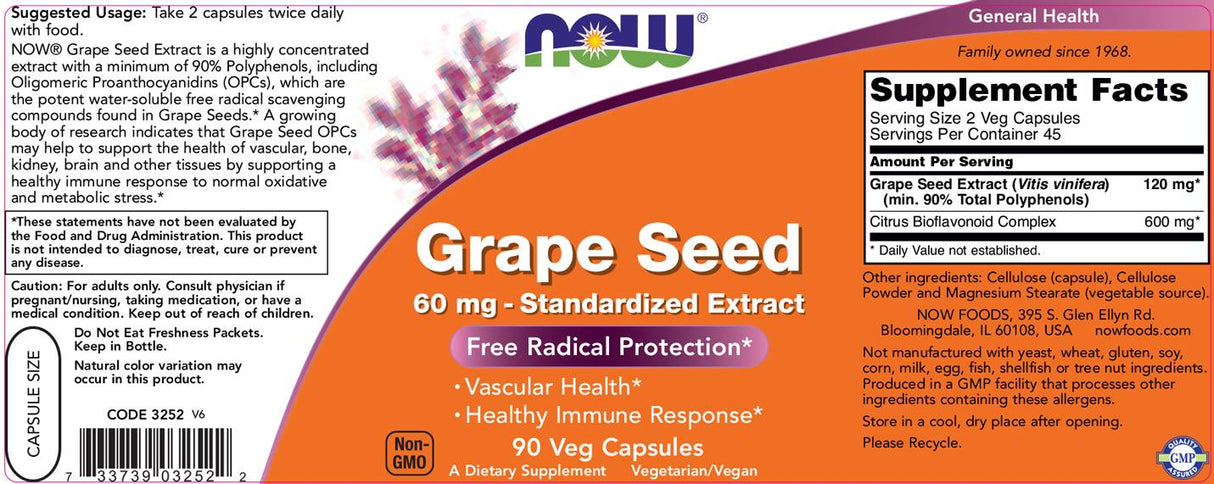 Antioksidanta grozdnega semena 60 mg - 90 kapsul