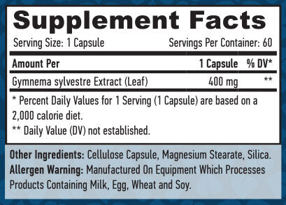 Gimnema Sylvestre Leaf 400mg. / 60 VCAPS