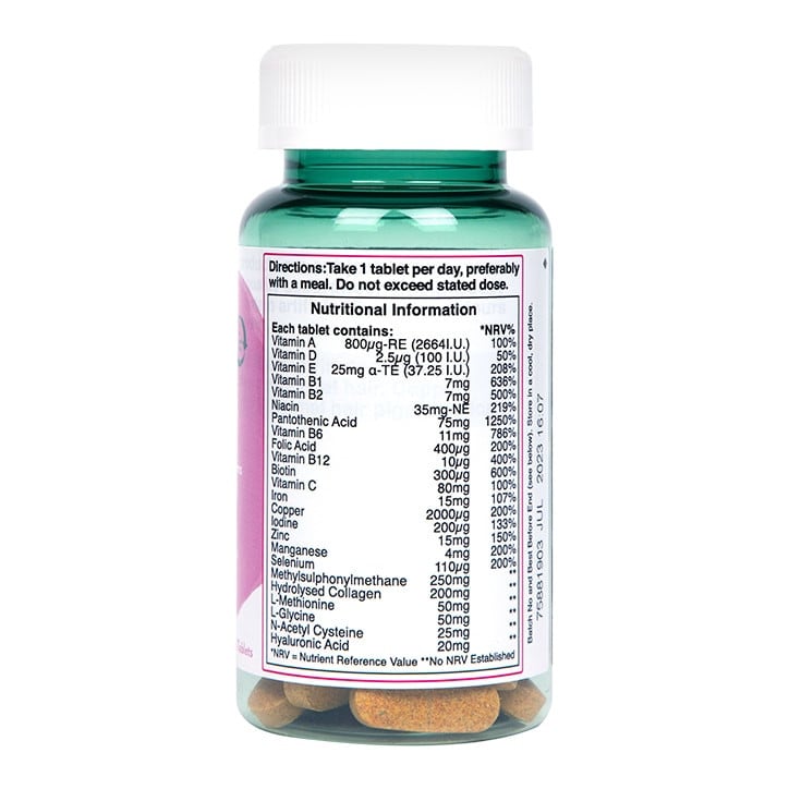 Vitamini za lase s kolagenom (vitamini las) 60 tablet Holland & Barrett