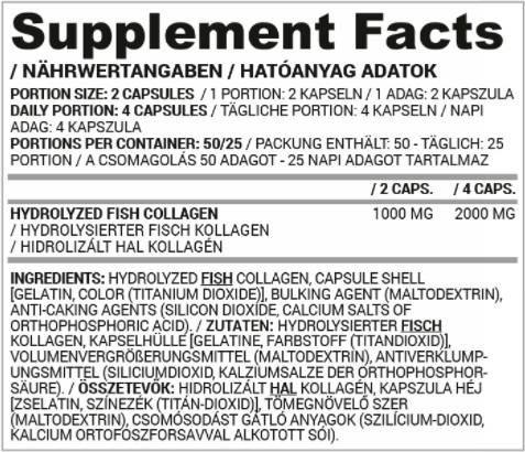 Hidrolizirani ribji kolagen 500 mg | Posvečena ženskam - 100 kapsul