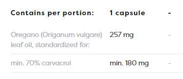 Origano olje 257 mg | 70% karvakrol - 60 kapsul