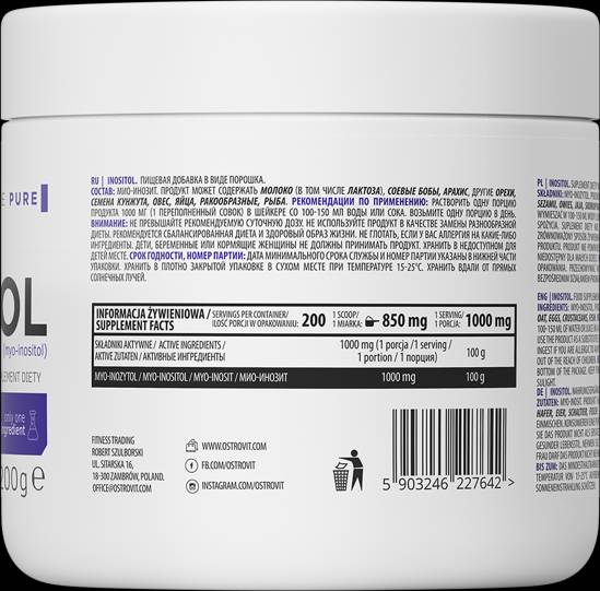 Inositol / mio-inositol v prahu 200 gramov