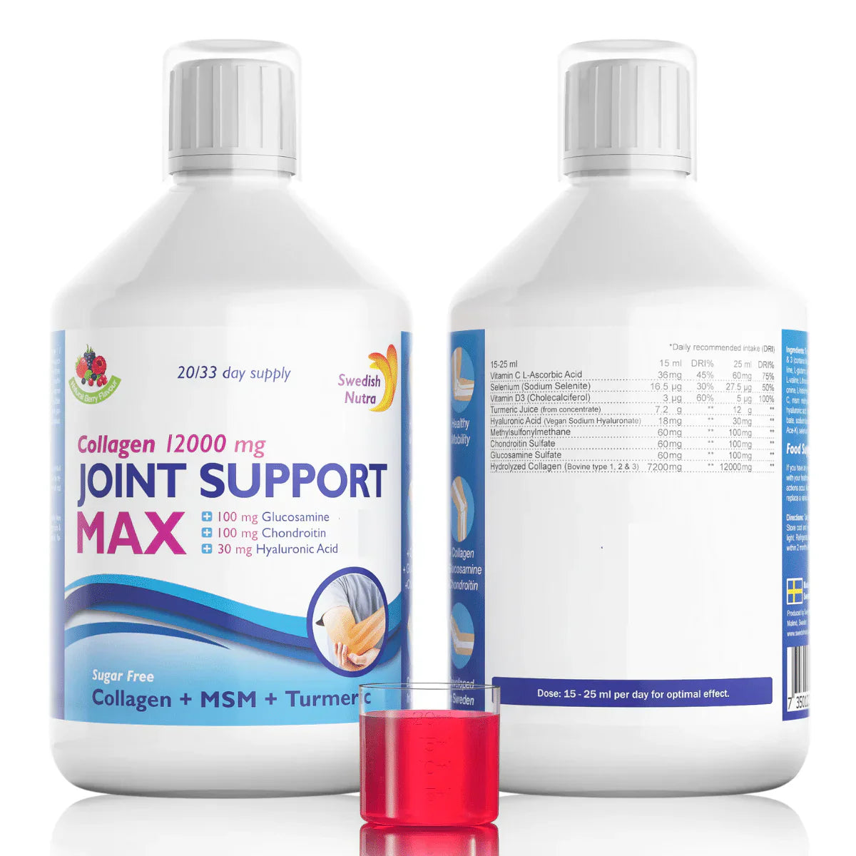 Tekoči kolagen za spoje podpora Max 12000 mg - 500 ml