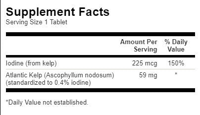 KELP / vir joda / 225mcg. / 250 zavihkov. - 0