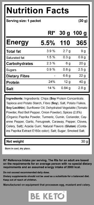Keto čipi | Začinjeni oriental - 30 gramov