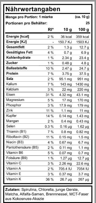 Smoothie Keto Zeleni - 250 gramov