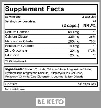 Kapsule ketolitov | Formula keto elektrolit - 90 kapsul