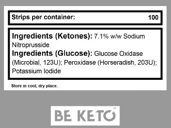 Ketonski in glukozni testni trakovi - 100 psov.
