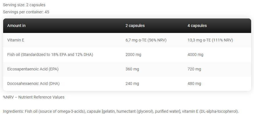 <tc>Kevin Levrone</tc> Omega 3 / ribje olje [90 gel kapsul, 45 odmerkov]