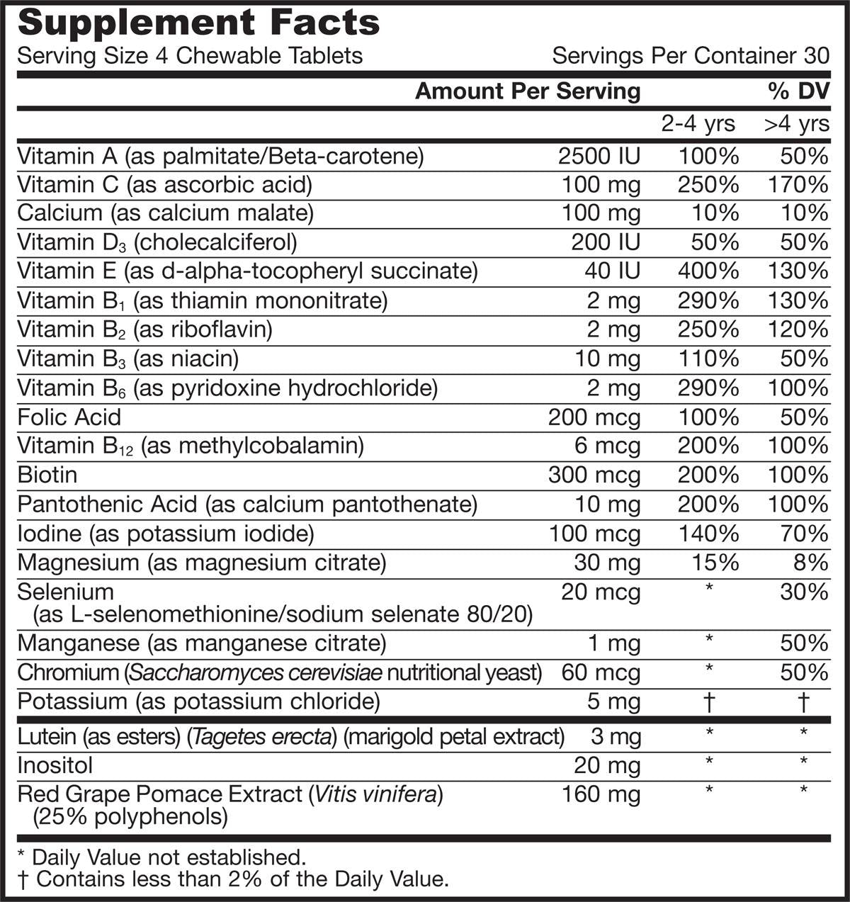 Kid Bear® Kids Multi 120 žvečilne tablete